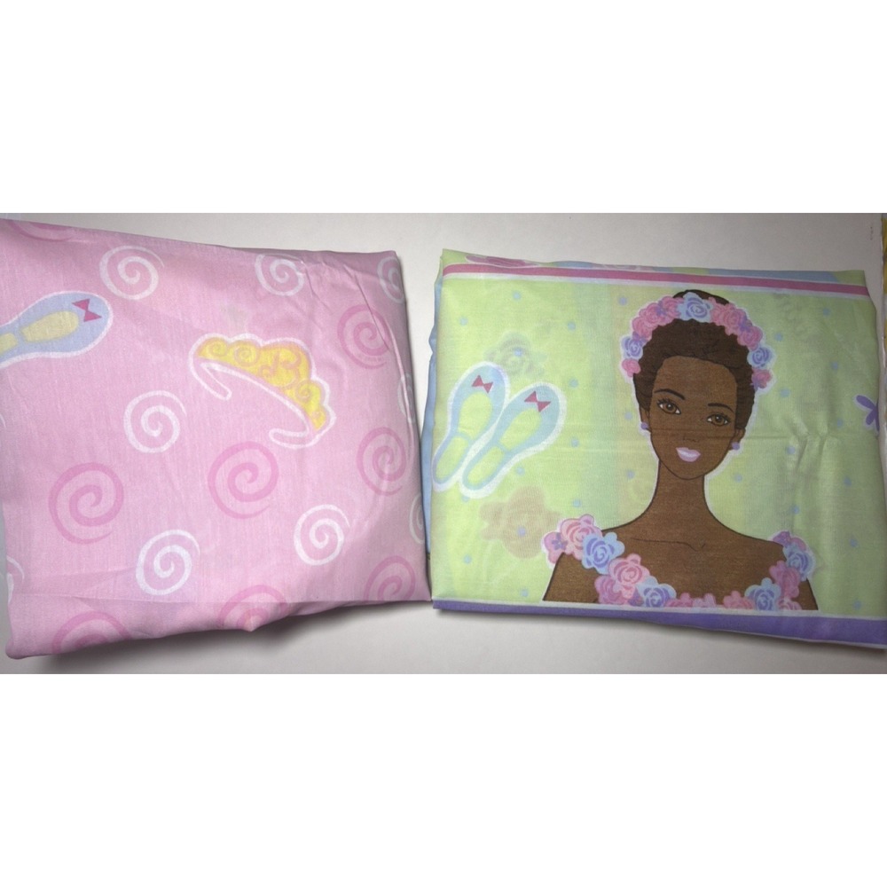 Ballerina Barbie Sheet Set TWIN African American‎ Black Vtg Dan River Bedding